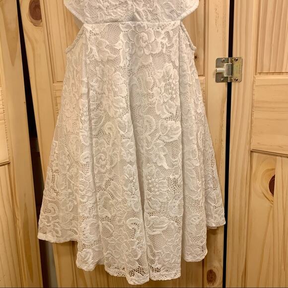 Floral Cottagecore Lace Sleeveless Mini Dress Coquette Princess Summer Party Y2K - Picture 5 of 12